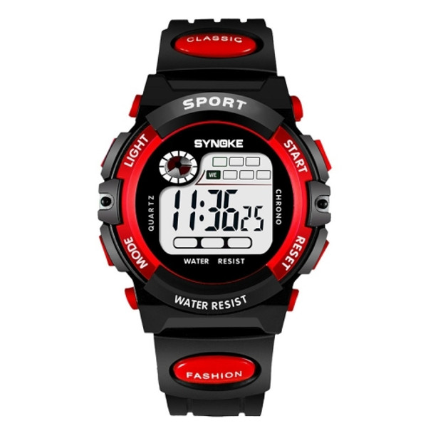 SYNOKE 99269 Children Sports Waterproof Digital Watch, Colour: Large (Red)
