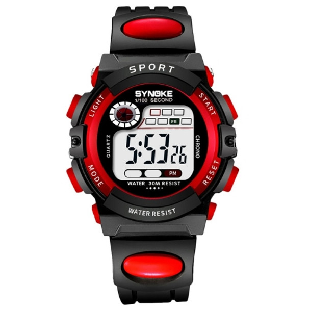 SYNOKE 99269 Children Sports Waterproof Digital Watch, Colour: Small (Red)