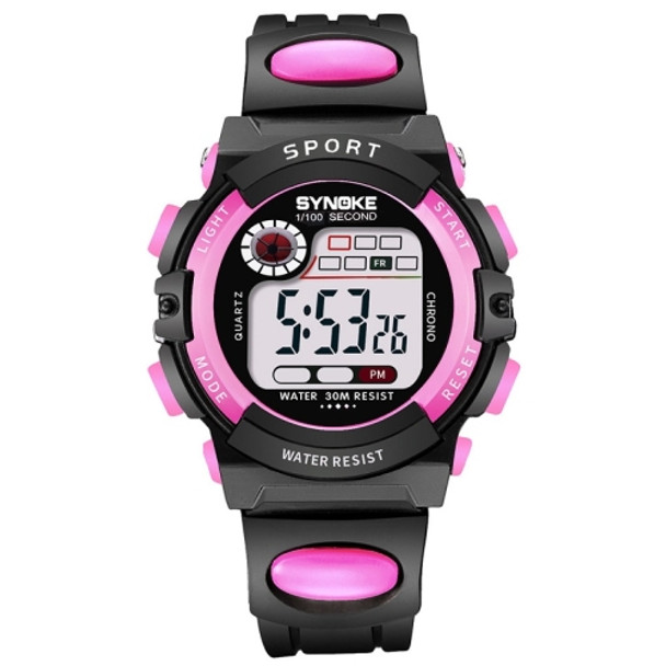 SYNOKE 99269 Children Sports Waterproof Digital Watch, Colour: Small (Pink)