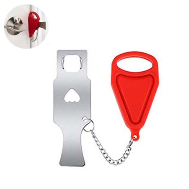 Portable Security Lock Door Lock Anti-theft Lock, Style:Red Triangle