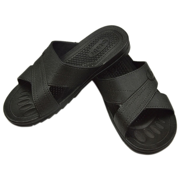 Anti-static Non-slip X-shaped Slippers, Size: 38 (Black)