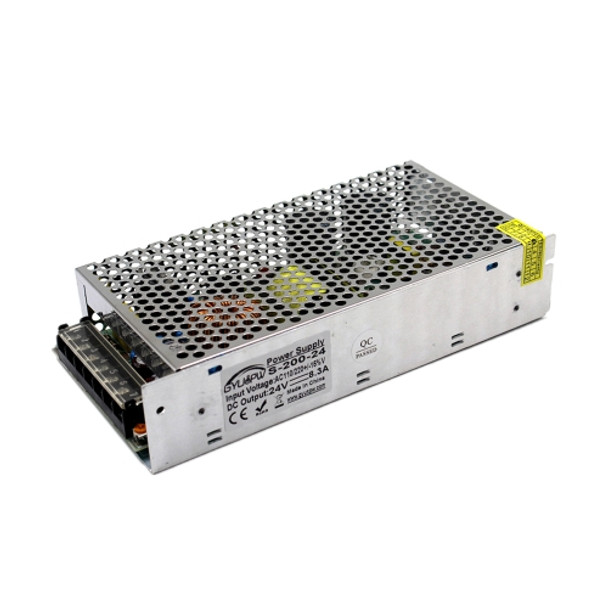 S-200-24 DC24V 8.3A 200W LED Regulated Switching Power Supply, Size: 199 x 98 x 42mm