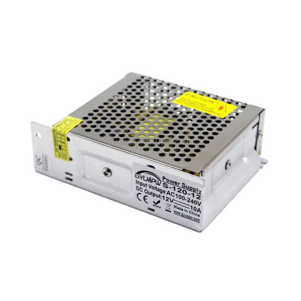 S-120-12 DC12V 10A 120W LED Regulated Switching Power Supply, Size: 129 x 99 x 40mm