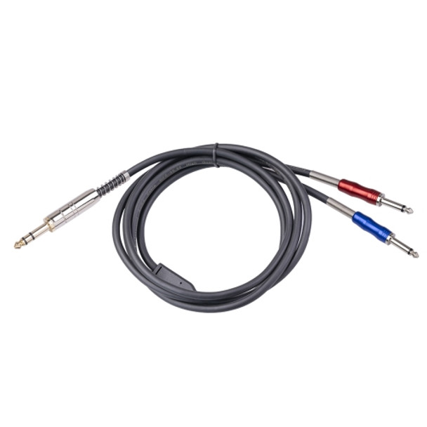 BLS0201-18 Stereo 6.35mm Male to Dual Mono 6.35mm Audio Cable, Length:1.8m