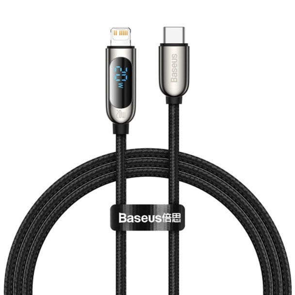 Baseus CATLSK-01 20W USB-C / Type-C to 8 Pin Display Fast Charging Data Cable, Cable Length: 1m(Black)