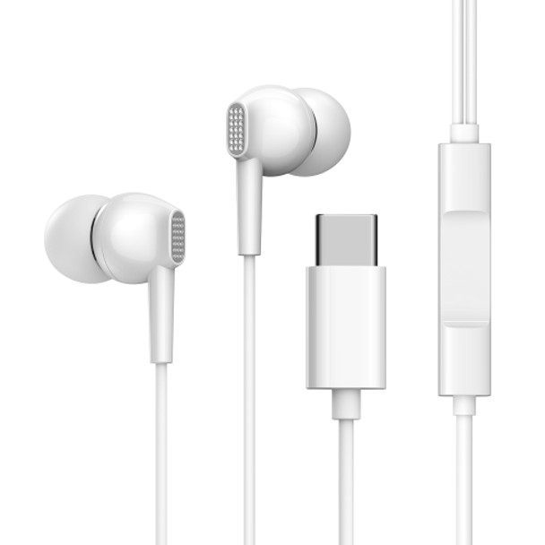 JOYROOM JR-EC02 Ben Series Type-C In-ear Wired Earphone, Line Length: 1.2m(White)