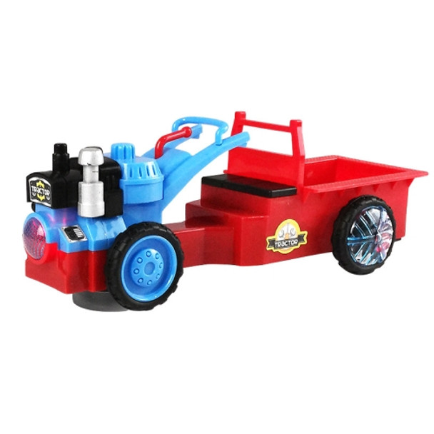 Children Electric Omni-directional Wheel Tractor Model Toy with Light Music