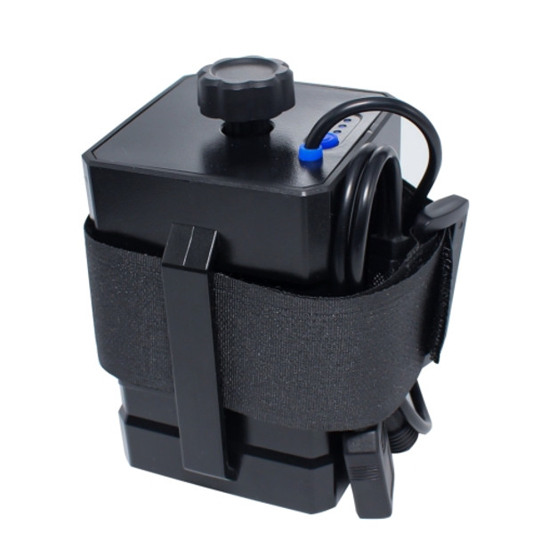 3 Sections 18650/26650 Waterproof Battery Box with 16.8v Round Head & 5v USB Connector Output Voltage Does Not Include Battery(Black)