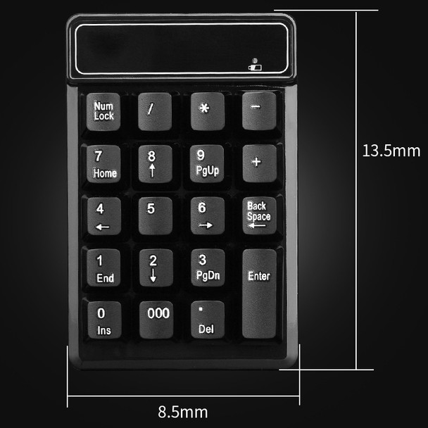 MC Saite 525RF 19 Keys Wireless 2.4G Numeric Keyboard