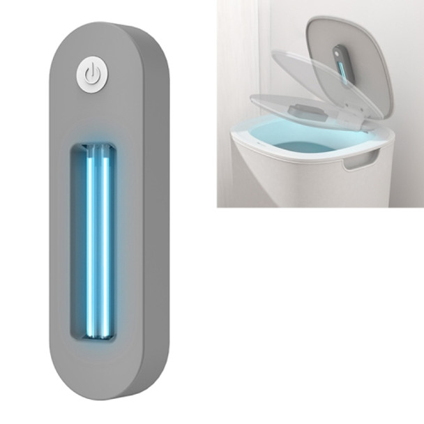 USB Charged Portable Toilet UV LED Light Sterilizer Disinfection Stick Lamp(Grey)