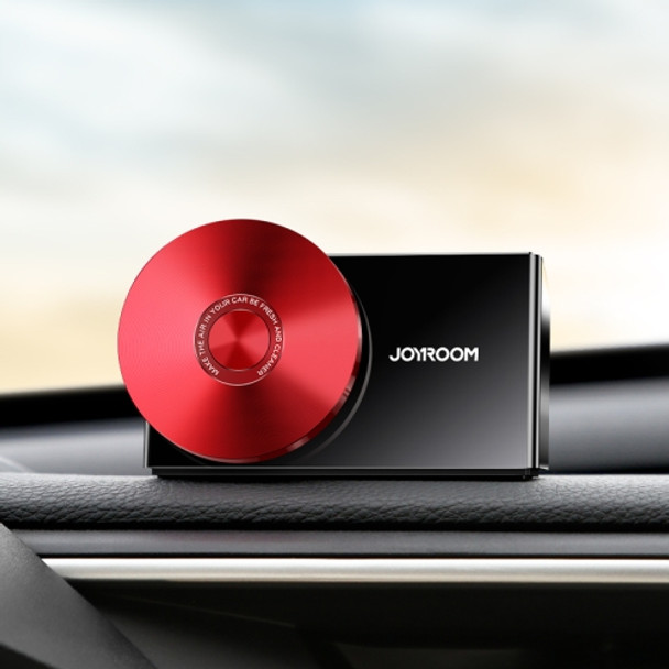 JOYROOM JR-CP006 Solar Fragrance Machine Record Shape Car Metal Aromatherapy Diffuser Perfume Air Freshener (Red)