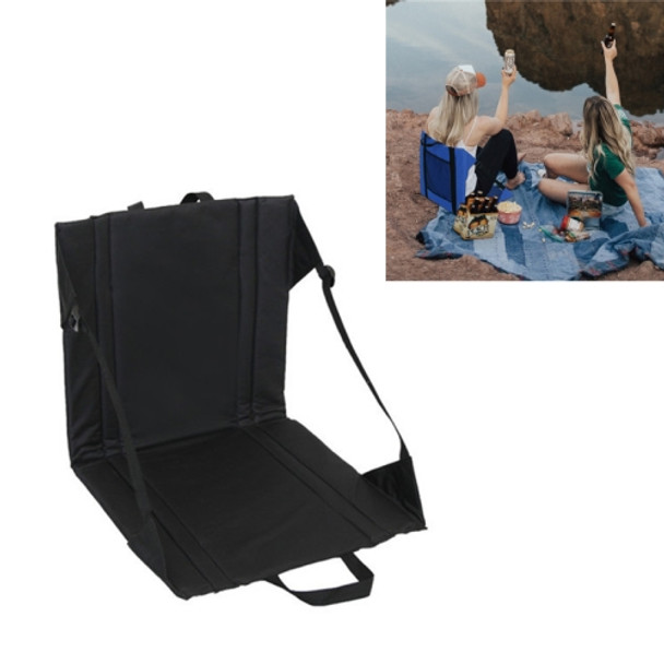 Outdoor Camping Picnic Stand Seat Cushion Folding Moisture-proof Dirty Wear-resistant Cushion(Black)