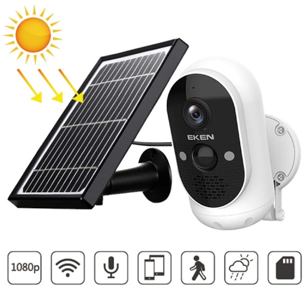 EKEN Astro Lite Solar Powered IP65 Waterproof 1080P Wireless Security Camera, Support Cloud Storage & Motion Detection & Infrared Night Vision