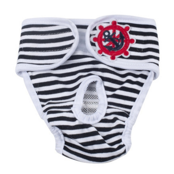 2 PCS Pet Physiological Pants Female Dog Physiological Period Hygiene Pants, Size: L(Black White Stripes)