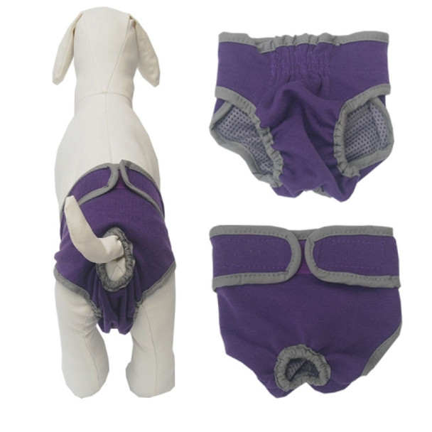 Pet Physiological Pants Large Medium & Small Dogs Anti-Harassment Safety Pants, Size: M(Purple)