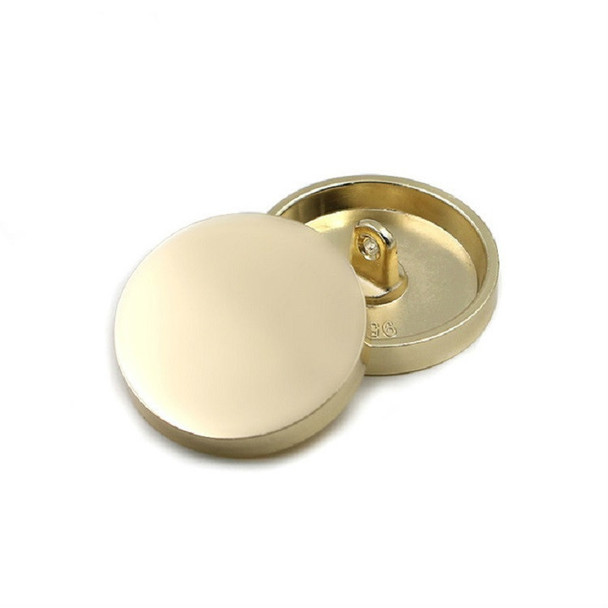 Gold 100 PCS Flat Metal Button Clothing Accessories, Diameter:20mm