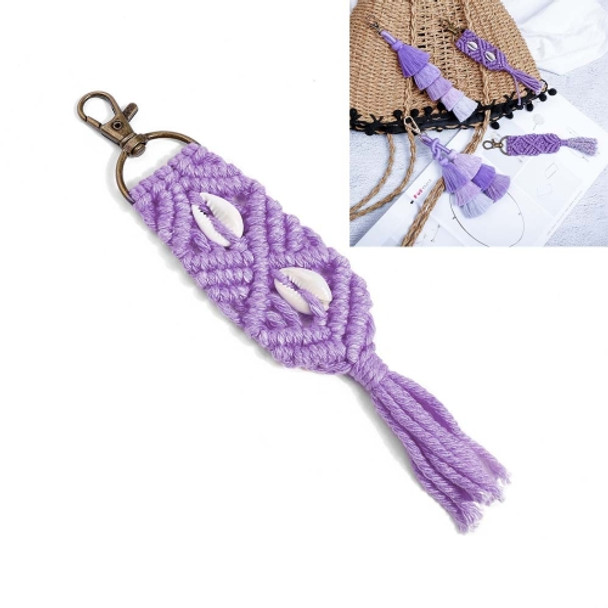 2 PCS Personality Creative Jewelry Pendant Bohemia Tassel Jewelry Pendant Hand-Woven Rope Knot Bag Keychain, Style:K68151