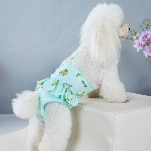 Banana Printed Dog Physiological Pants Comfortable Breathable Strap Pet Physiological Pants, Size: L(Green)