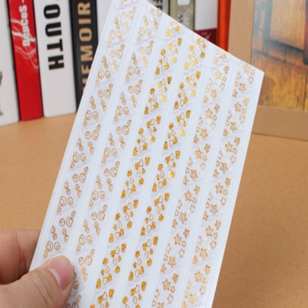 3 PCS Hot Stamping Corner Stickers(Gold)