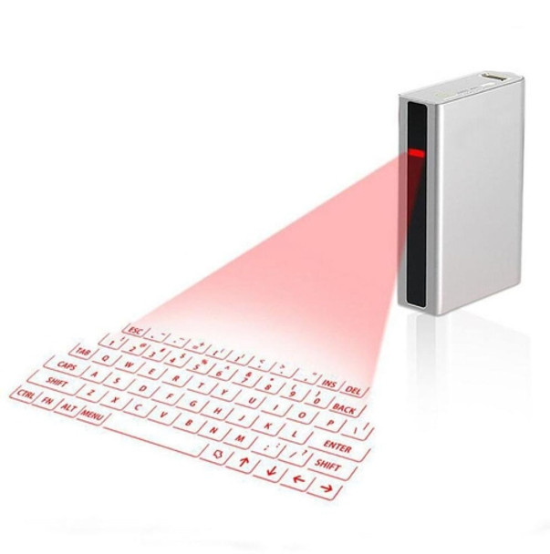 MINI F3 Bluetooth Charging Treasure Laser Virtual Projection 2 in 1 Keyboard(White)