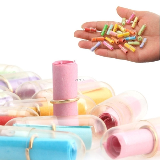 100 PCS Creative Gift Roll Paper Pill Lucky Bottle Drift Bottle