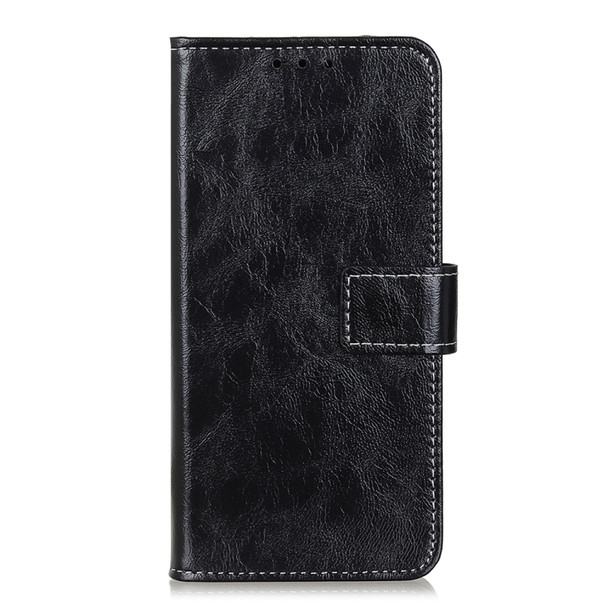 For Huawei P40 Retro Crazy Horse Texture Horizontal Flip Leather Case with Holder & Card Slots & Wallet & Photo Frame(Black)