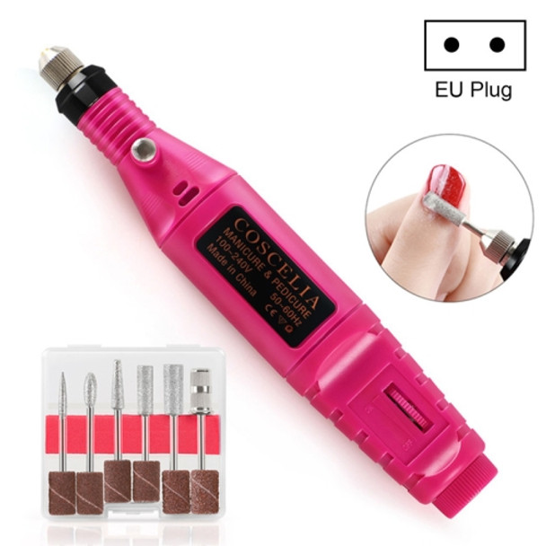 3 Sets Professional Electric Manicure Machine Pen with 6 Grinding Bits EU Plug