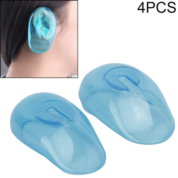 4 PCS Oyster Sauce Dyeing Hot Hair Anti-fouling Earmuffs High Temperature Acid and Alkali Waterproof Earmuffs(Blue)
