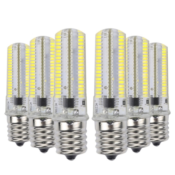 YWXLight 6PCS E17 7W AC 110-130V 152LEDs SMD 3014 Energy-saving LED Silicone Lamp (Cold White)