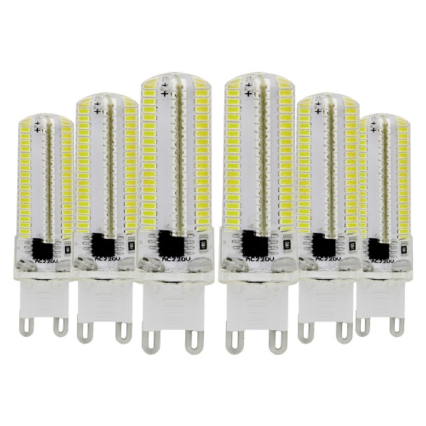 YWXLight 6PCS G9 7W AC 220-240V 152LEDs SMD 3014 Energy-saving LED Silicone Lamp (Cold White)
