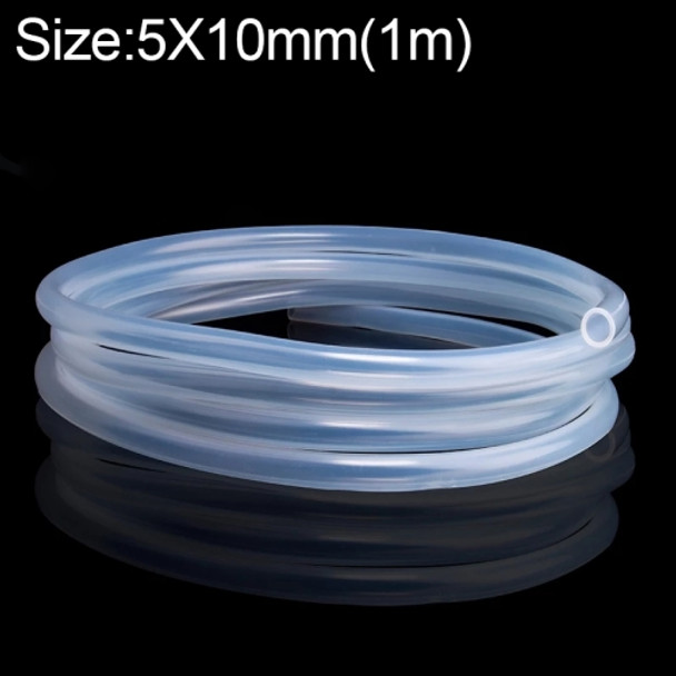Food Grade Transparent Silicone Rubber Hose Out Diameter Flexible Silicone Tube, Specification:5x10mm(1m)