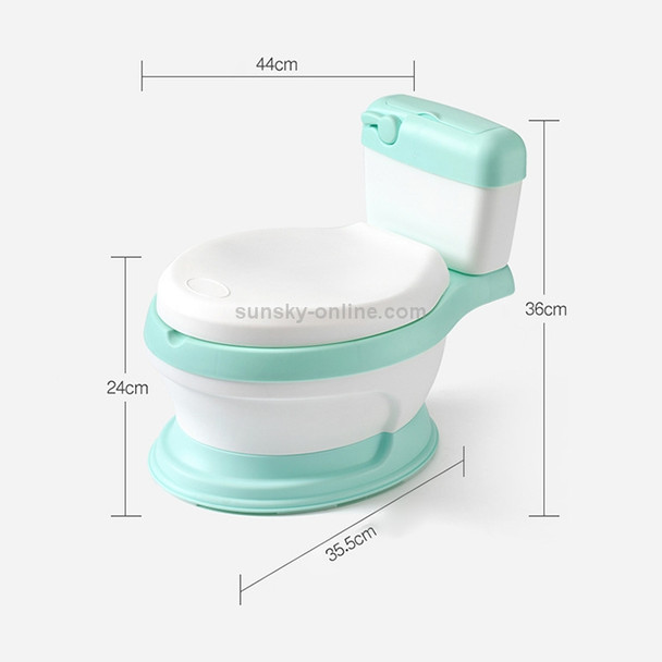 Children Toilet Extra Large Baby Portable Simulation Seat Toilet(green)