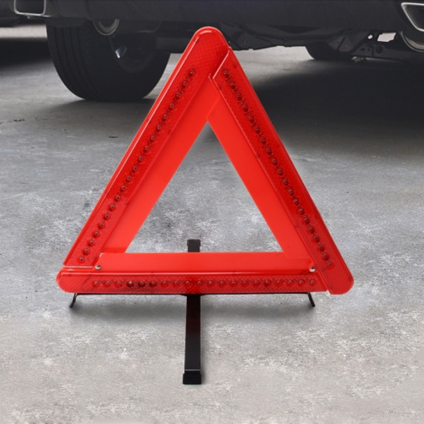 Practical Car Triangle Emergency Warning Sign Foldtable Reflective Safety Roadside Lighting Stop Sign Tripod Warning Tripod