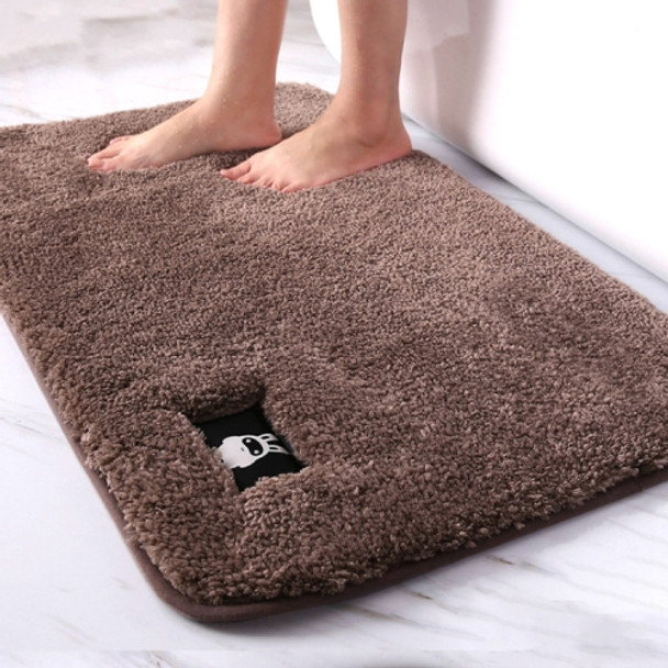 Bathroom Toilet Absorbent Bath Mat Carpet Bedroom Non-slip Foot Pad, Size:60x90cm(Brown)