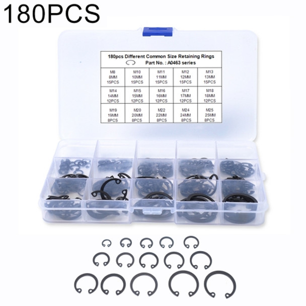 180 PCS Car C Shape Circlip Snap Ring Assortment Retaining Rings