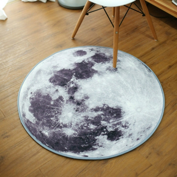 Moon Round Carpet Kids Bedroom Computer Bedside Chair Mats, Size:Diameter 80cm(Moon)