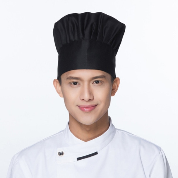 Hotel Coffee Shop Chef Hat Wild Anti-fouling Print Cap, Size:One Size(Black)