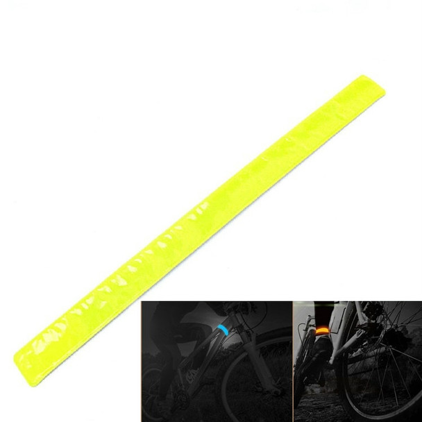 4 PCS Bike Bicycle Cycling Band Arm Leg Pant Reflective Strap Belt Safety Reflector(Yellow)