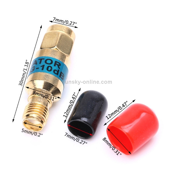 2W 10dBi SMA-JK Male to Female DC-6.0GHz Frequency RF Coaxial Attenuator