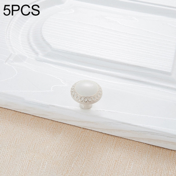 5 PCS 6061 Single Hole Ivory Cabinet Wardrobe Handle