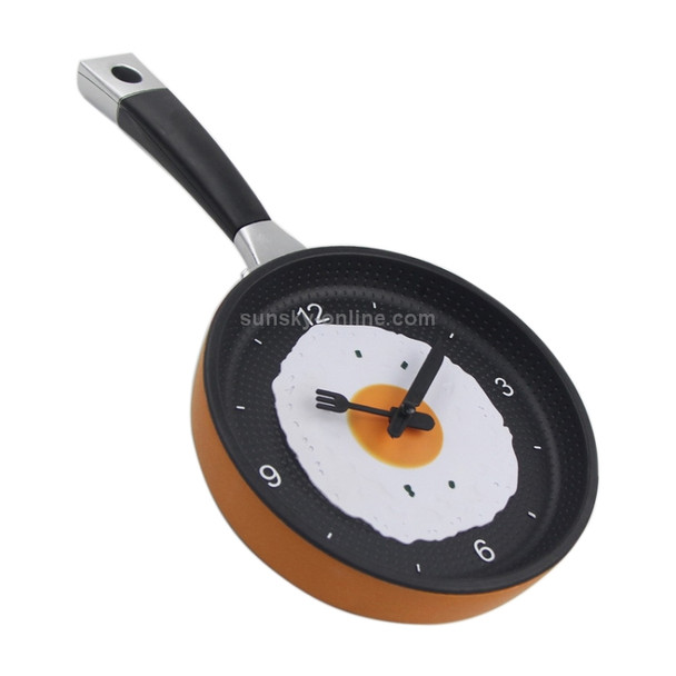 Fried Egg Pan Shape Creative Living Room Decorative Wall Clock (Orange)