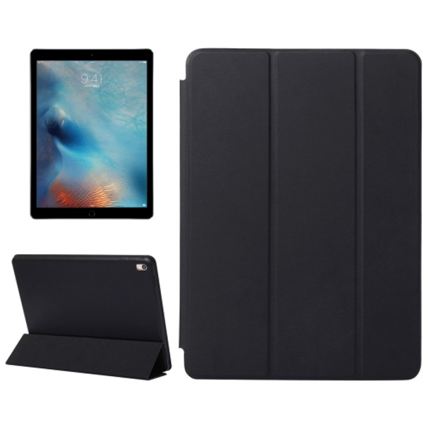 Horizontal Flip Solid Color Leather Case with Three-folding Holder & Wake-up / Sleep Function for iPad Pro 9.7 inch(Black)