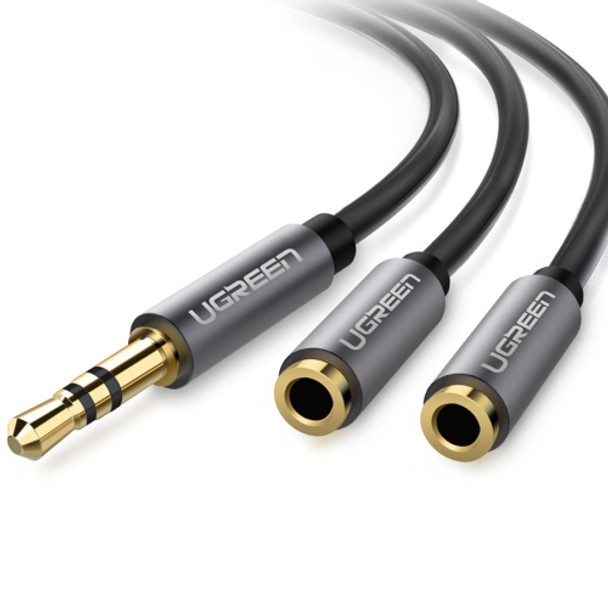 Ugreen Aluminum Alloy Shell 3.5mm Male to 2 x 3.5mm Female Headphone Splitters Audio Cable Headphone Audio Adapter