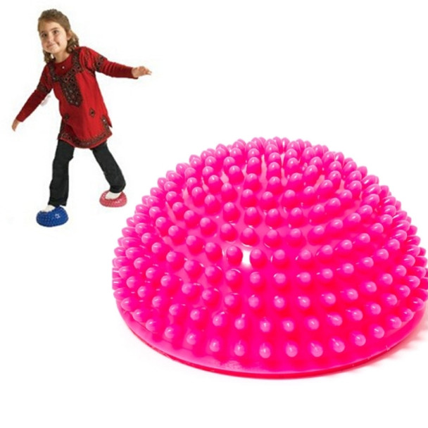 Hemisphere Balance Stepping Stones Durian Spiky Massage Ball Sensory Integration Indoor Outdoor Games Toys for Kids Children(Rose Red)