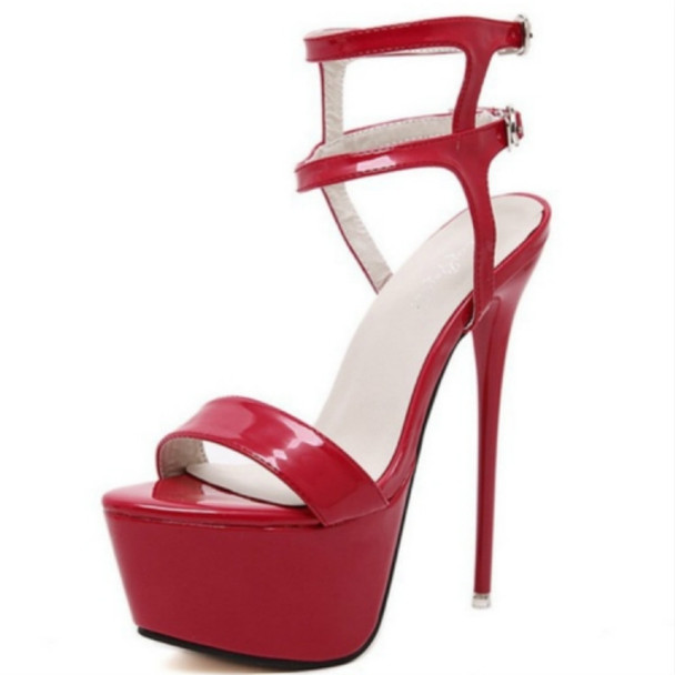 Sexy Nightclub Super High Heels, Size:42(Red)