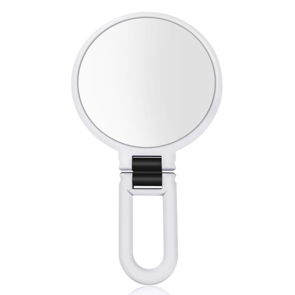 Portable Handheld Folding Adjustable Mount Magnifying Makeup Mirror, Size:10 Times(White)