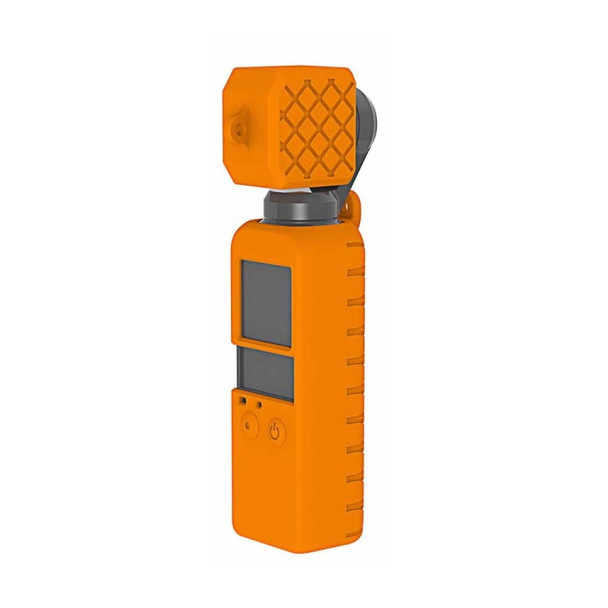 PULUZ  2 in 1 Diamond Texture Silicone Cover Case Set for DJI OSMO Pocket(Orange)