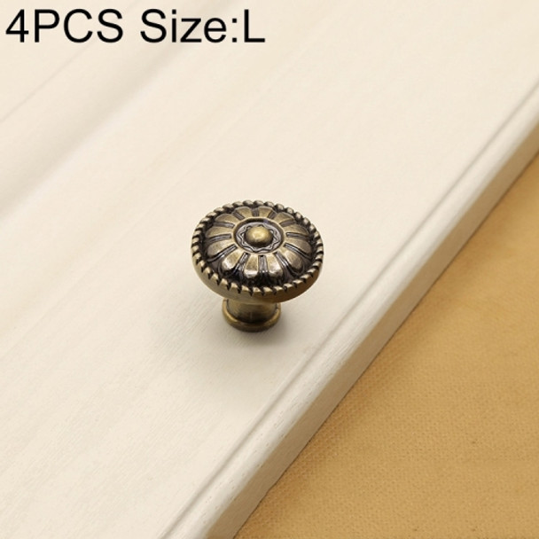 4 PCS 31mm 2808 Green Bronze Cabinet Wardrobe Door Drawer Vintage Zinc Alloy Solid Single Hole Handle