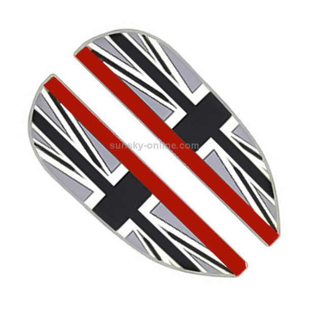 1 Pair Grey Flag Pattern Universal Car Rearview Mirror Rain Blades Car Back Mirror Eyebrow Rain Cover