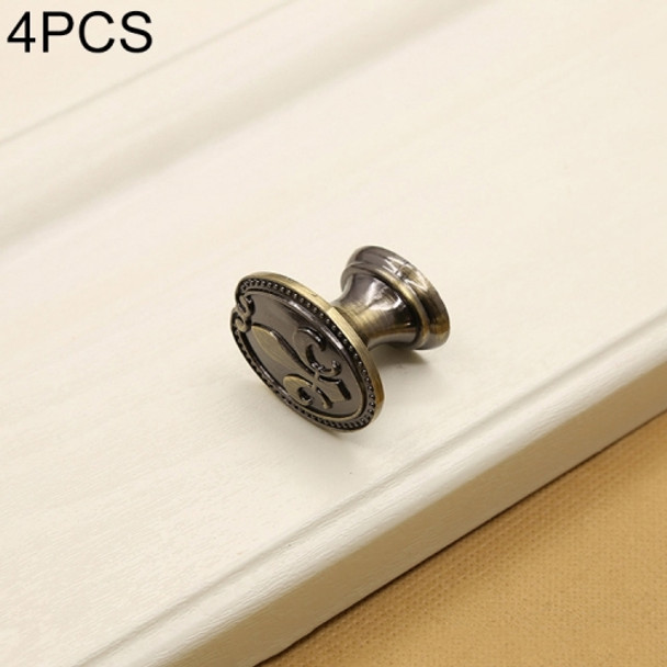 4 PCS 34mm 2806 Green Bronze Cabinet Wardrobe Door Drawer Vintage Zinc Alloy Solid Single Hole Handle